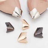 6Pcs 3 Colors Iron Toe Cap Covers, Toe Protectors, for Pointed Toe High-Heeled Shoes, Rhombus with Wavy Edge, Mixed Color, 28x37x24mm, Hole: 1.8mm, 2pcs/color