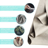EMF Protection Fabric, Faraday Fabric, EMI, RF & RFID Shielding Nickel Copper Fabric, Cell, WiFi & Bluetooth Blocking Shielding Fabric, Gray, 108.5x106.5x0.01cm