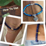DIY Gemstone Bracelet Making Kit, Including Natural Lapis Lazuli Flat Round Beads, Elastic Thread, Beads: 6x3~3.5mm, Hole: 1mm, 135Pcs/box