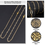 DIY Figaro Chain Necklace Making Kits, Including Zinc Alloy Lobster Claw Clasps, Brass Ring & Figaro Chains, Golden, Chain: 2m/set