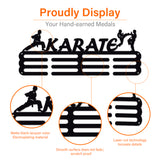 Sports Theme Iron Medal Hanger Holder Display Wall Rack, with Screws, Karate Pattern, 150x400mm