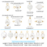 80Pcs 8 Style Acrylic Pendants, Acrylic Links, ABS Plastic Imitation Pearl Beads Link, ABS Plastic Imitation Pearl Pendants, Mixed Color, 17.5~25x10~16x4.5~10mm, 10pcs/style