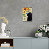 Vintage Metal Iron Tin Sign Poster, Wall Decor for Bars, Restaurants, Cafes Pubs, Vertical Rectangle, Cat Pattern, 300x200x0.5mm