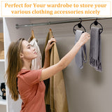 Plastic Scarf Display Hangers, Closet Organizers for Scarves, Shawl, Tie, Belts, Oval, 136x136x1.5~2mm