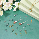 120Pcs 6 Style Brass Ice Pick Pinch Bails, Mixed Color, 9~20x6~9x3~9mm, Hole: 3~4x3~6mm