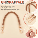 2Pcs PU Leather Braided Bag Strap, with Alloy Swivel Clasps, Bag Replacement Accessories, Peru, 41.5x1cm