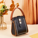 Imitation Leather Bag Handles, with Platinum Alloy Spring Gate Ring, Chocolate, 33.5x3.5x0.5cm