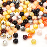 Drawbench & Baking Painted Glass Beads Strands, Round, Mixed Color, 8mm, Hole: 1~1.6mm, 15 colors, 30pcs/color, 450pcs/box