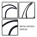 Iron Wave Wall Art Wall Decorations, with Screw and Plastic Findings, Black, 303x107x1mm, Hole: 3.8mm