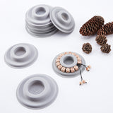 8Pcs 8 Style PE and Flocking Bead Design Boards, Bracelet Design Board, DIY Beading Jewelry Making Tray, Flat Round, Gray, 1pc/style