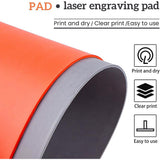 Laserable Rubber, for Stamp Engraving Machines DIY Crafts, Tomato, 30x21x0.2cm