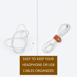 Cattlehide Cable Straps, Management Cable Ties, for USB Cable Headphone Wire, Mixed Color, 63.5x16.5x2~6mm, 4pcs/color, 5 colors, 20pcs/set