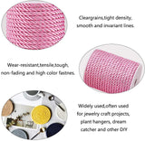 Polyester Cord, Twisted Cord, Pearl Pink, 5mm, about 18~19yards/roll(16.4m~17.3m/roll)