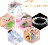 200Pcs Faceted Rondelle Transparent Glass Beads, Mixed Color, 8x6mm, Hole: 1mm