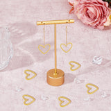 30Pcs 201 Stainless Steel Linking Rings, Laser Cut, Asymmetrical Heart, Real 18K Gold Plated, 10.5x13x1mm