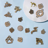 Tibetan Style Alloy Pendants, Cadmium Free & Lead Free, Dog Theme, Antique Bronze, 6pcs/style, 10style, 60pcs/box