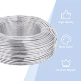 Aluminum Wire, for Jewelry Making, Silver, 12 Gauge, 2.0mm, about 180.44 Feet(55m)/500g