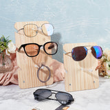 2 Sets 2 Styles Wood Sunglasses Display Stands, Eyewear Glassed Rack, with Iron Screws & Clear Acrylic Findings, BurlyWood, about 1 set/style