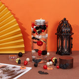 Halloween Vase Fillers for Centerpiece Floating Pearl Candles Making Kit, Including Plastic Pearl Beads & Bat Display Decorations, Pumpkin & Castle Resin Cabochons, Nail Art Decoration, Mixed Color