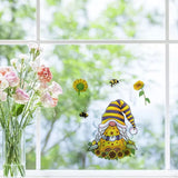 PVC Wall Sticker, Rectangle Shape, for Window or Stairway Home Decoration, Flower, 190x140mm, 8sheets/set