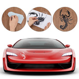 4Pcs 2 Colors PET Self Adhesive Car Stickers, Waterproof Scorpion Decals for Vehicle Decoration, Mixed Color, 305x183x0.2mm, 2pcs/color