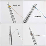 Wire Wrapping Tool Sets, with Carbon Steel Round Nose Pliers and Iron Wire Winding Rods, Blue, Loop Size: 1.5mm/1.7mm/2.7mm/3.8mm/5mm/6mm/7mm/8mm/9mm/10mm, 143.5x13.5mm, 141.5x7.5mm, 2pcs/set