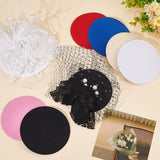 6Pcs 6 Colors EVA Cloth Round Fascinator Hat Base for Millinery Magic, Mixed Color, 110x3mm, 1pc/color