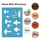 Acrylic Earring Handwork Template, Card Leather Cutting Stencils, Deep Sky Blue, Mushroom Pattern, 130x90x2mm, 2pcs/set