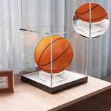 Acrylic Round Ball Display Stand, Sports Ball Stand Holder, for Football, Basketball, Soccer Storage, Clear, 11x11x5.1cm, Inner Diameter: 8cm