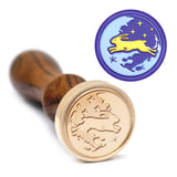 Brass Wax Seal Stamp with Handle, for DIY Scrapbooking, Rabbit Pattern, 89x30mm