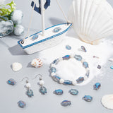 DIY Fish Stretch Bracelet Making Kits, Including Electroplate Glass Beads, Elastic Thread, Sky Blue, Beads: 100Pcs/box