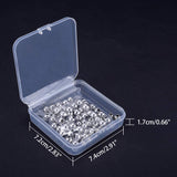 304 Stainless Steel Spacer Beads, Round & Rondelle, Stainless Steel Color, 3~8x2~6mm, Hole: 1~3mm, 200pcs/box