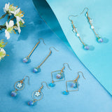 DIY Flower Earring Making Kits, Including Glass Pearl & Imitation Jade Glass Beads, Handmade Natural Real Flower Dried Flower Pendants, Brass Earring Hooks & Links, Alloy Links, Golden