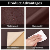 Self-adhesive PVC Leather, Sofa Patches, Car Seat, Bed Leather Repair Subsidies, Coconut Brown, 61.15x30.5x0.08cm