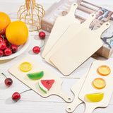 Mini Wooden Cutting Board with Handle, Wooden Chopping Board for Home Kitchen Decor, Linen, 230x90x2.5mm, Hole: 7mm, 6pcs/set