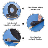 Strong Adhesion EVA Sponge Foam Rubber Tape, Anti-Collision Seal Strip, Black, 10x5mm, 5m/roll
