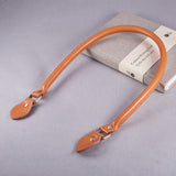 Leather Bag Handles, with Alloy Clasps, for Bag Straps Replacement Accessories, Antique Golden, Chocolate, 615x14x10mm
