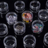 Plastic Bead Containers, Seed Beads Containers, Column, Clear, 5.6x3.4cm, Capacity: 50ml, 12pcs/box