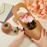 Kraft Paper Flower Gift Bags,  Bouquet Wrapping Paper Bags, BurlyWood, 355x188x1mm, Inner Diameter: 54~115mm