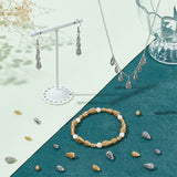 48Pcs 6 Styles Brass Hollow Spacer Beads, Teardrop, Platinum & Golden, 6~10x4~6mm, Hole: 1.4~1.5mm, 8pcs/style