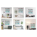 PVC Wall Stickers, for Home Living Room Bedroom Decoration, Maxim, Word, Dark Cyan, 32x36cm