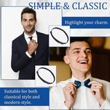 Polyester Elastic Bow Tie Extender Bands, Adjustable, with Plastic Buckle, Black, 271~472x11x1mm, 16pcs/box