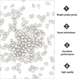 1Bag Tin Beads, Tin Granules, Platinum, 0.4~0.55x0.3~0.4x0.2~0.4cm, 100pcs/bag, 1bag