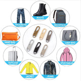 Zinc Alloy Replacement Zipper Pull Tabs, for Backpacks, Jackets, Luggage, Purses, Handbags, Mixed Color, 37x11x4mm, Hole: 4.5x6mm, 6color, 2pcs/color, 12pcs/set