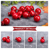 Mini Foam Imitation Pomegranate, Artificial Fruit, for Dollhouse Accessories Pretending Prop Decorations, Dark Red, 26~30x17.5~18.5mm