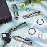 DIY Keychain Making Kit, Including Zinc Alloy Hook Clasps with Jump Ring, Iron Split Key Rings, Antique Bronze