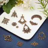 Tibetan Style Alloy Chandelier Component Links, Antique Bronze, 16x1.5mm, 72pcs/box