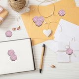 Adhesive Wax Seal Stickers, Envelope Seal Decoration, for Craft Scrapbook DIY Gift, Heart Pattern, 3cm, about 50pcs/box