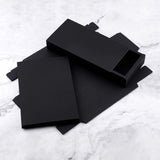 Kraft Paper Folding Box, Drawer Box, Rectangle, Black, 16.3x24cm, Finished Product: 22x10x4cm