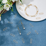 Brass Linking Rings, Oval, Real 18K Gold Plated, 20x6x1mm, 120pcs/box